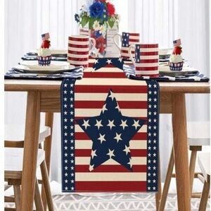 13”x72” Patriotic Star Table Runner Brand New